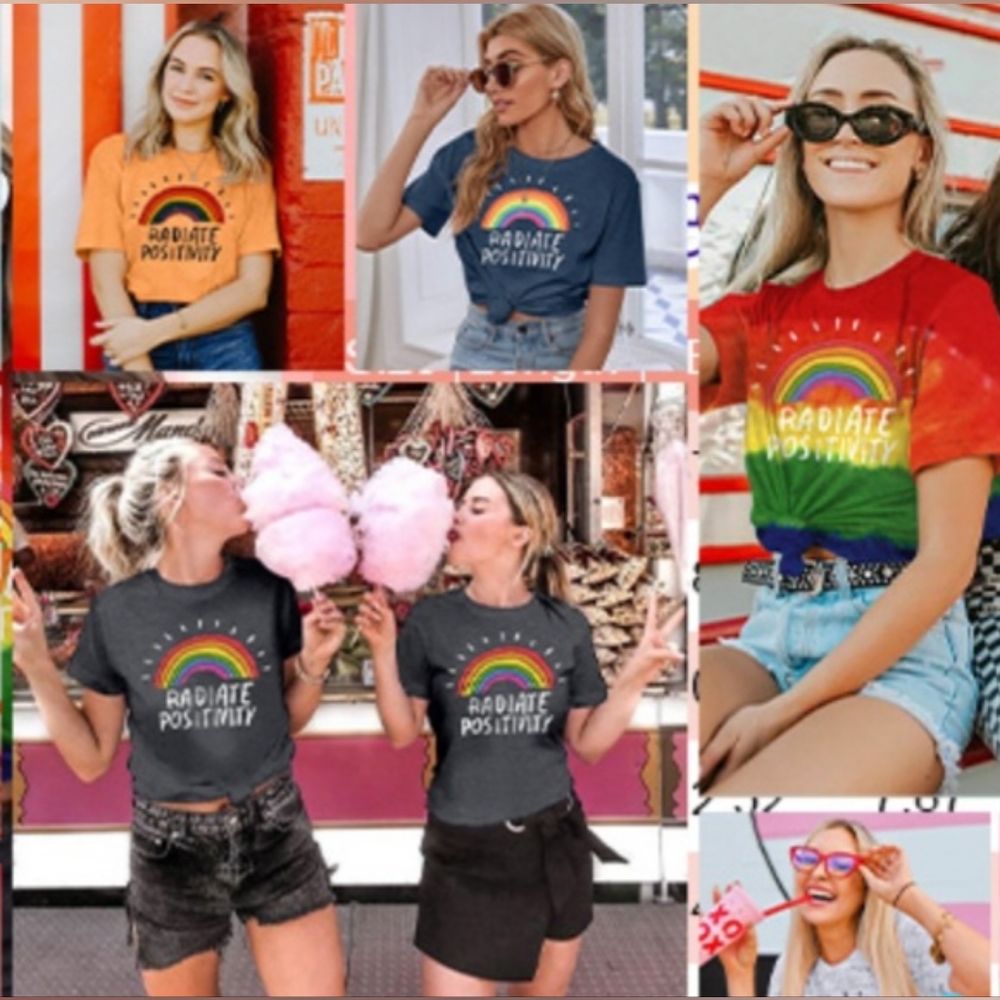 Pride "Radiate Positivity" Tee L - Picture 8 of 10